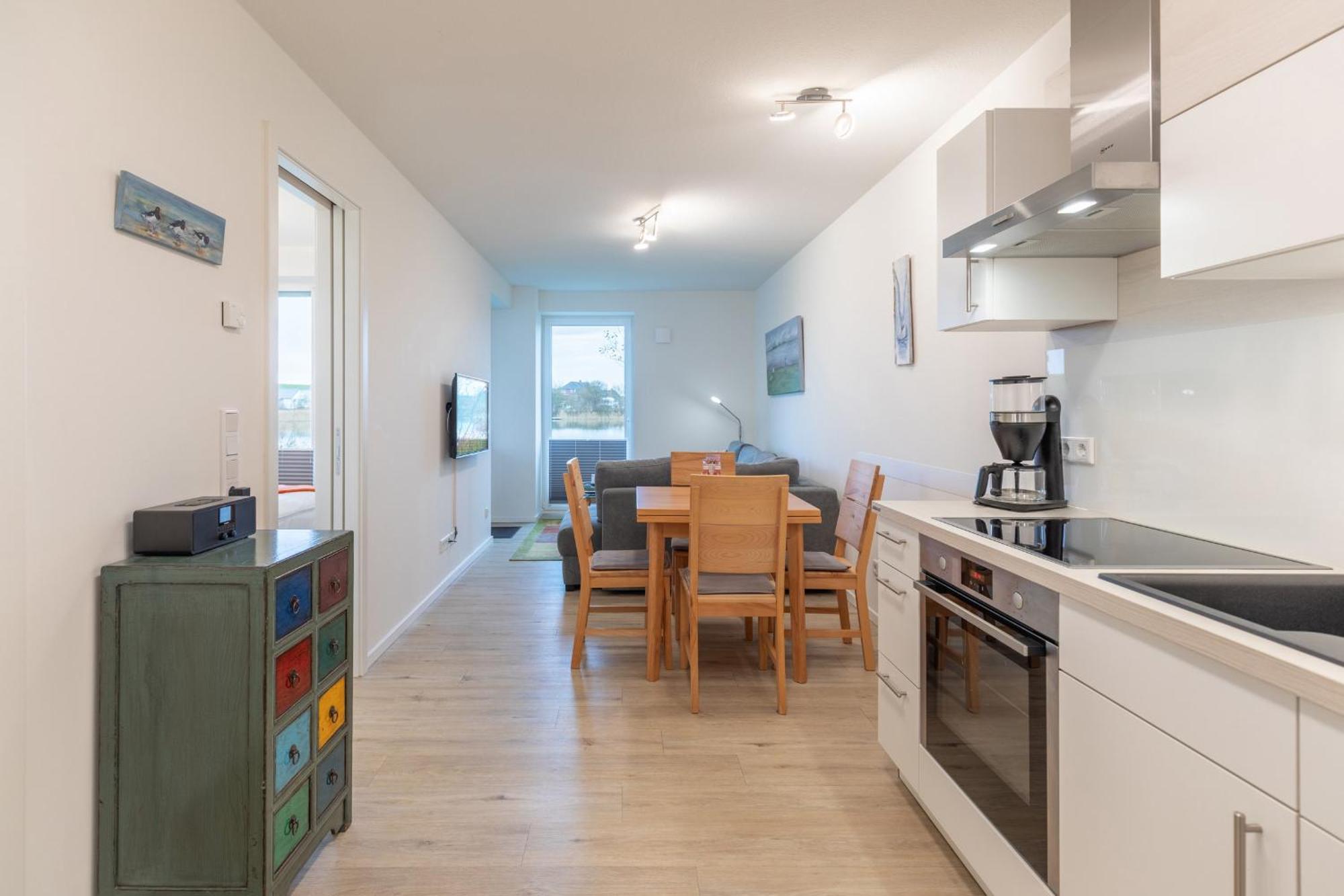 Ferienwohnung "Halligstork" Direkt Am Nordseedeich Mit Blick Auf Den See Nordstrand Eksteriør billede